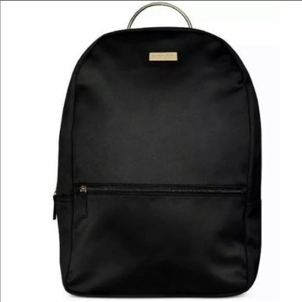 Carolina Herrera Good Girl Backpack Black Satin Gold Handle